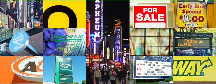 Collage of signs Collage of signs