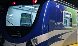 Canada Line train at an underground SkyTrain station