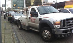 Car being towed