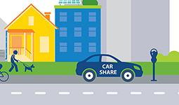 Illustration of a car share