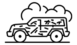 Car with dirt on it